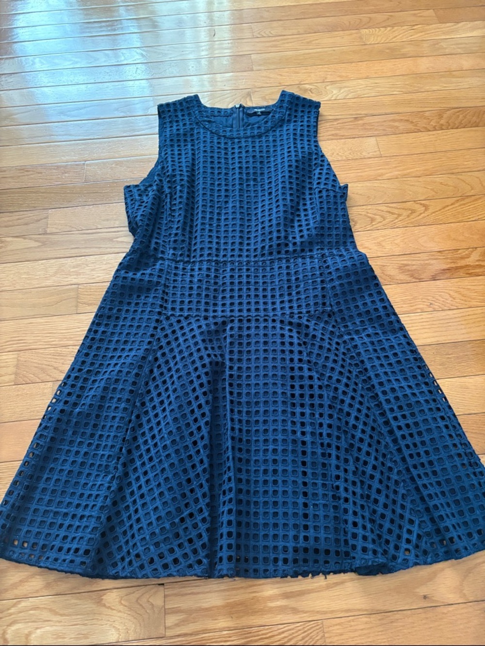 Madewell Navy Sleeveless Fit-and-Flare Dress